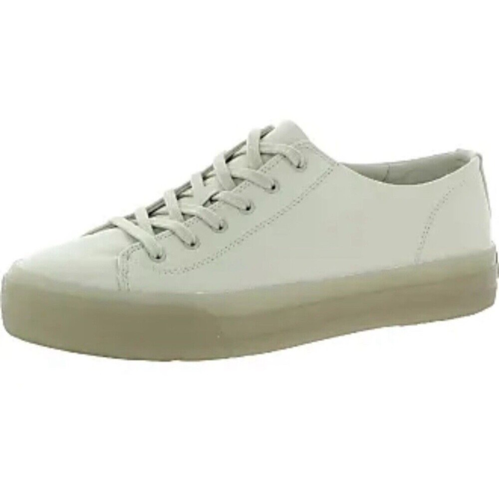 VINCE Women’s Heaton Lace Up Low Rise Casual Leather Sneakers Off White Sz10 New